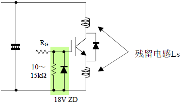 短路電流關(guān)斷時的C-E間過電壓